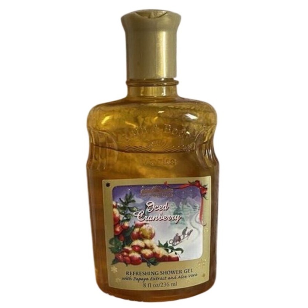 Rare Vintage Bath Body Works Iced Cranberry Shower Gel 12 Fluid Oz Retired